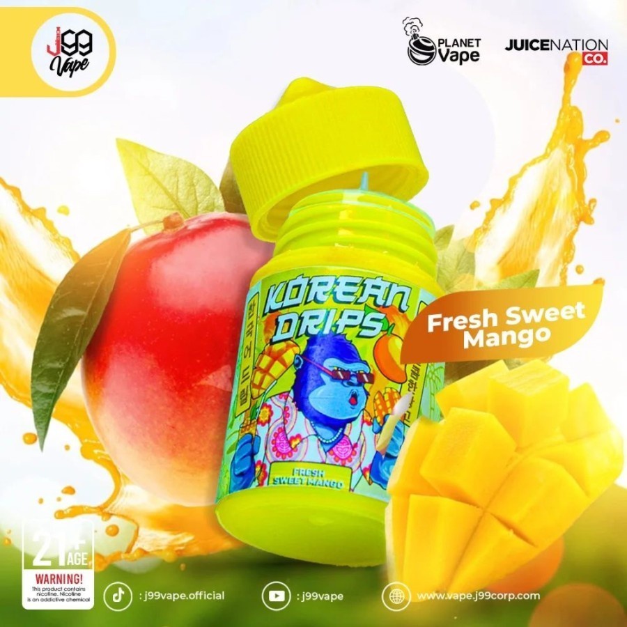 KOREAN DRIPS FRESH SWEET MANGO FREEBASE 60ML BY JUICENATION ORIGINAL