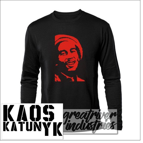 kaos bob marley face ( lengan panjang ) cotton