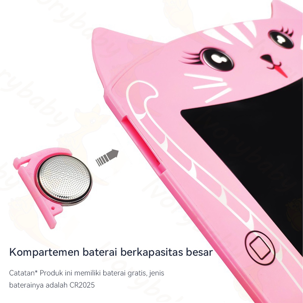 Ivorybaby lcd Writing drawing tablet karakter Papan tulis anak gambar Drawing pad cat bear