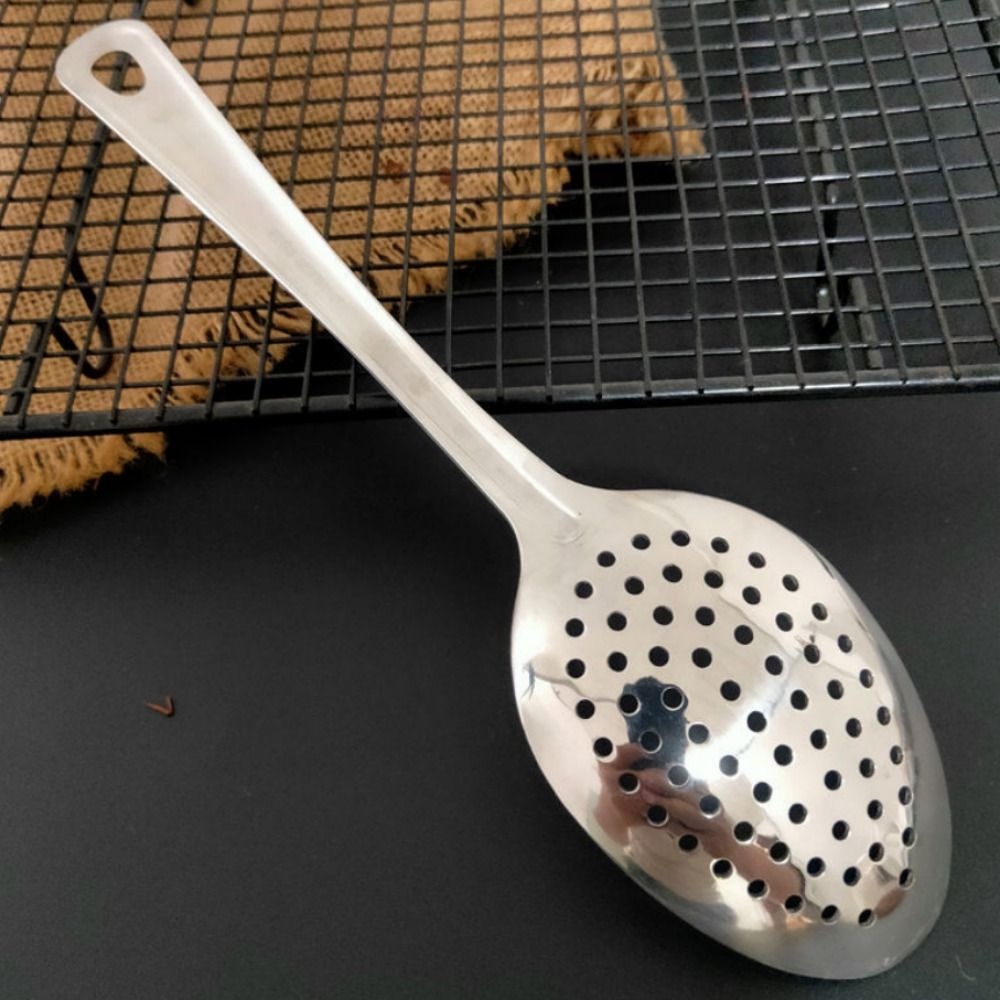 [Elegan] Skimmer Scoop Stainless Steel Tebal Multifungsi Tahan Lama Untuk Dapur Sendok Nooodle Anti Karat