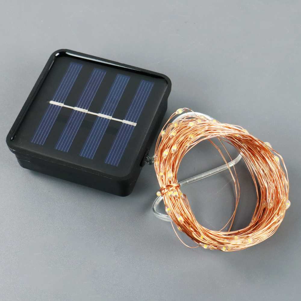 (BISA COD) FTIHSHP LED Lampu Hias String Lights Waterproof 100 LED with Solar Panel - M071