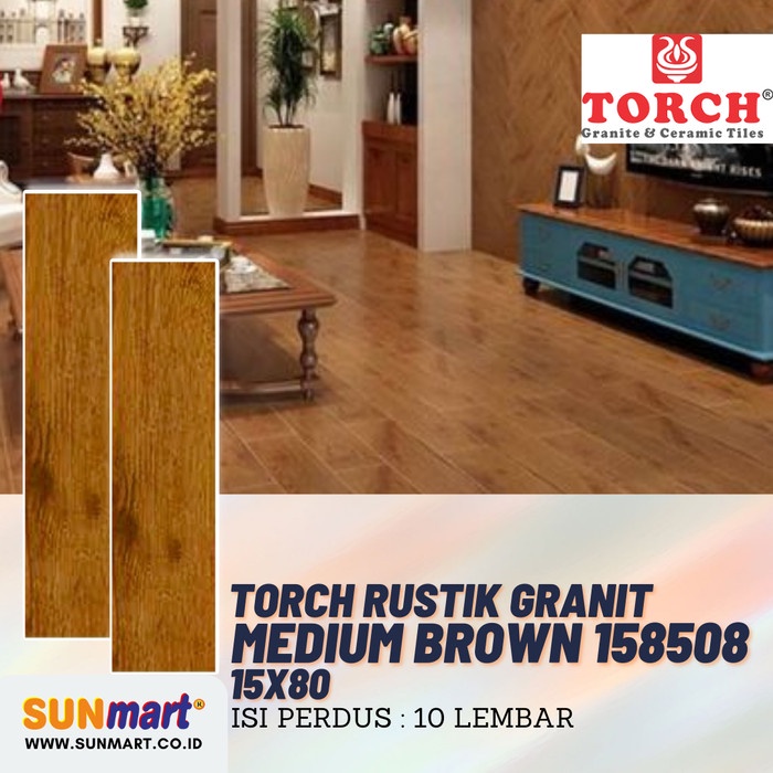 TORCH RUSTIK GRANIT 158508 MEDIUM BROWN 15X80