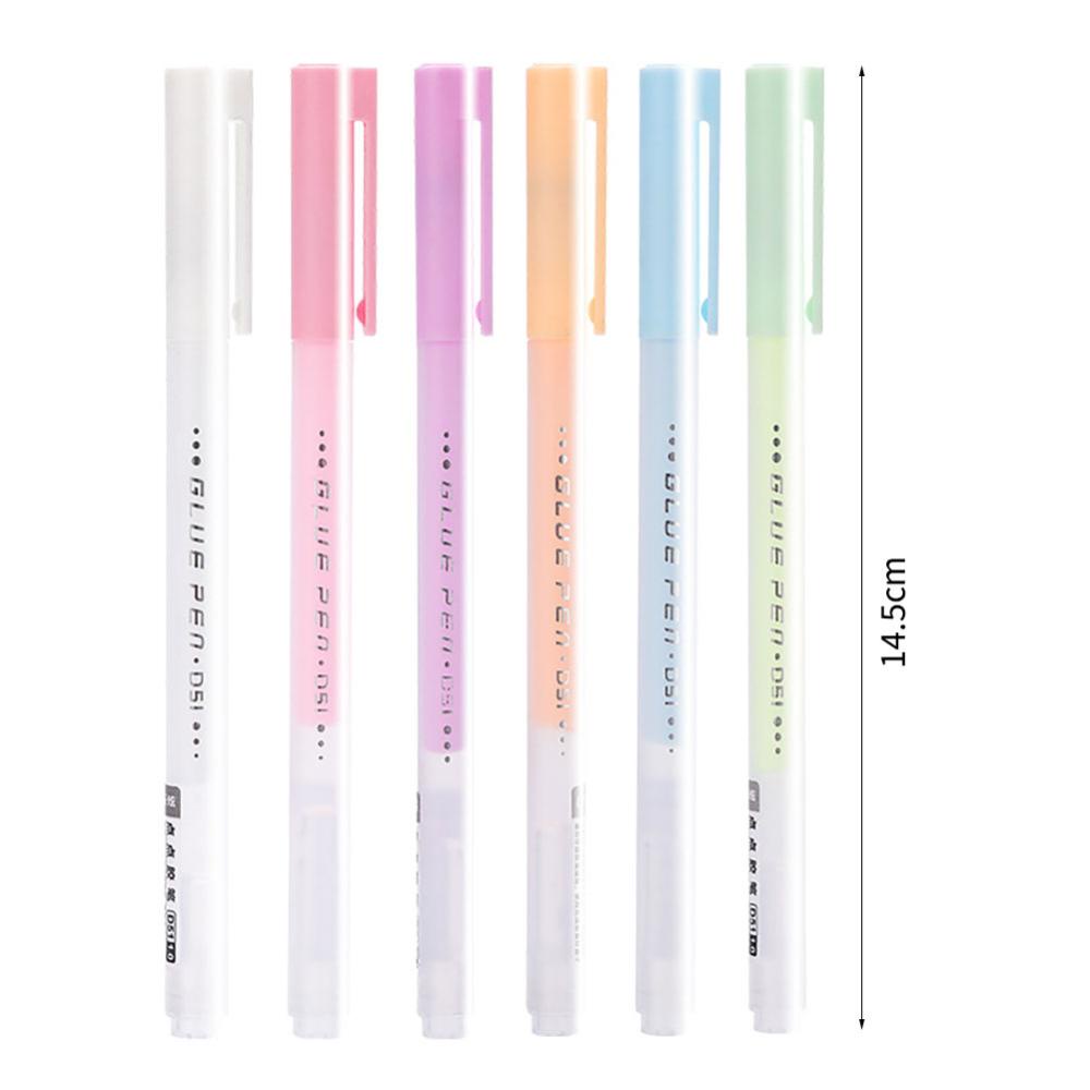 Timekey Pen-Berbentuk Handmade Lem Pulpen Dot Glue Pen Solid Glue Stick Warna Permen Cepat Kering Viskositas Tinggi Siswa Scrapbooking Alat Tulis N5T7