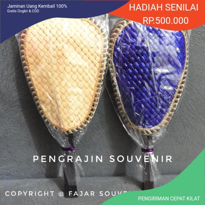 Isi 100 pcs Souvenir Pernikahan Kipas Pandan Souvenir Pernikahan Unik