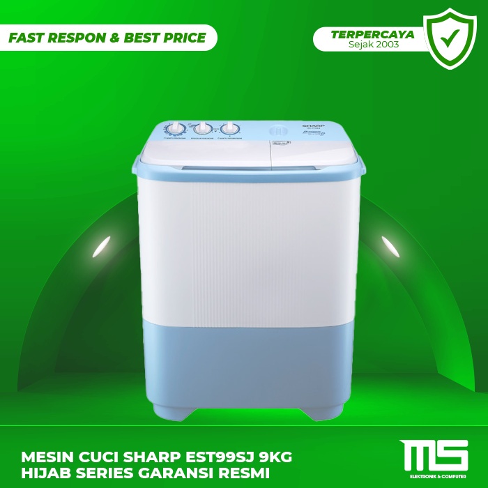 Mesin Cuci Sharp EST99SJ 9kg Hijab Series Garansi Resmi
