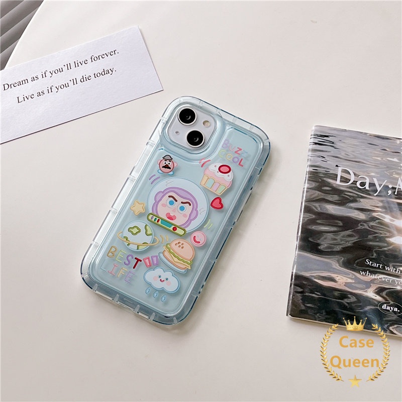 Casing Redmi Note11 10 10s 11s 9 Note11 Note10s Note10 Note9 Redmi 10A 9A 9T A1 9C Nfc10 Toy Story Lucu Soft Tpu Buzz Lightyear Alien Airbag Bening Shockproof Kartun Penutup Belakang