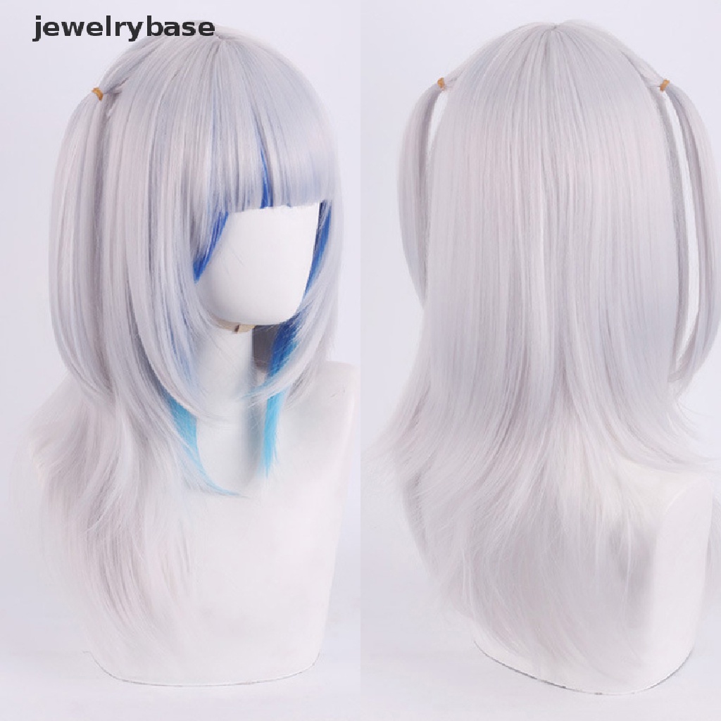 [jewelrybase] Anime Hololive Gawr Gura Cosplay Wig Tahan Panas Wig Sintetis Halloween Cosplay Pesta Dekorasi Dewasa Props Butik