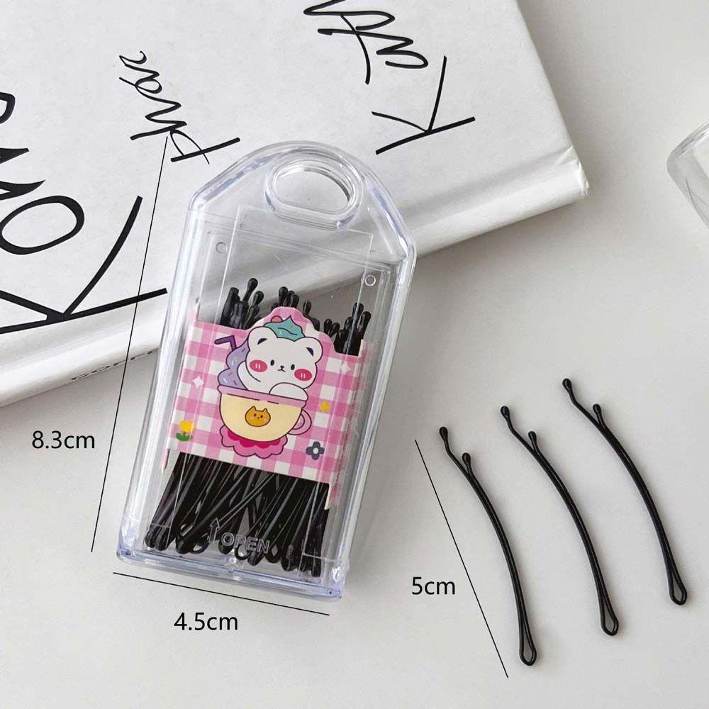 Rebuy Hairpin Set Flat Shaped Invisible Aksesoris Rambut 30Pcs Klip Rambut Hiasan Kepala Alat Styling Rambut Klip Rambut Hitam