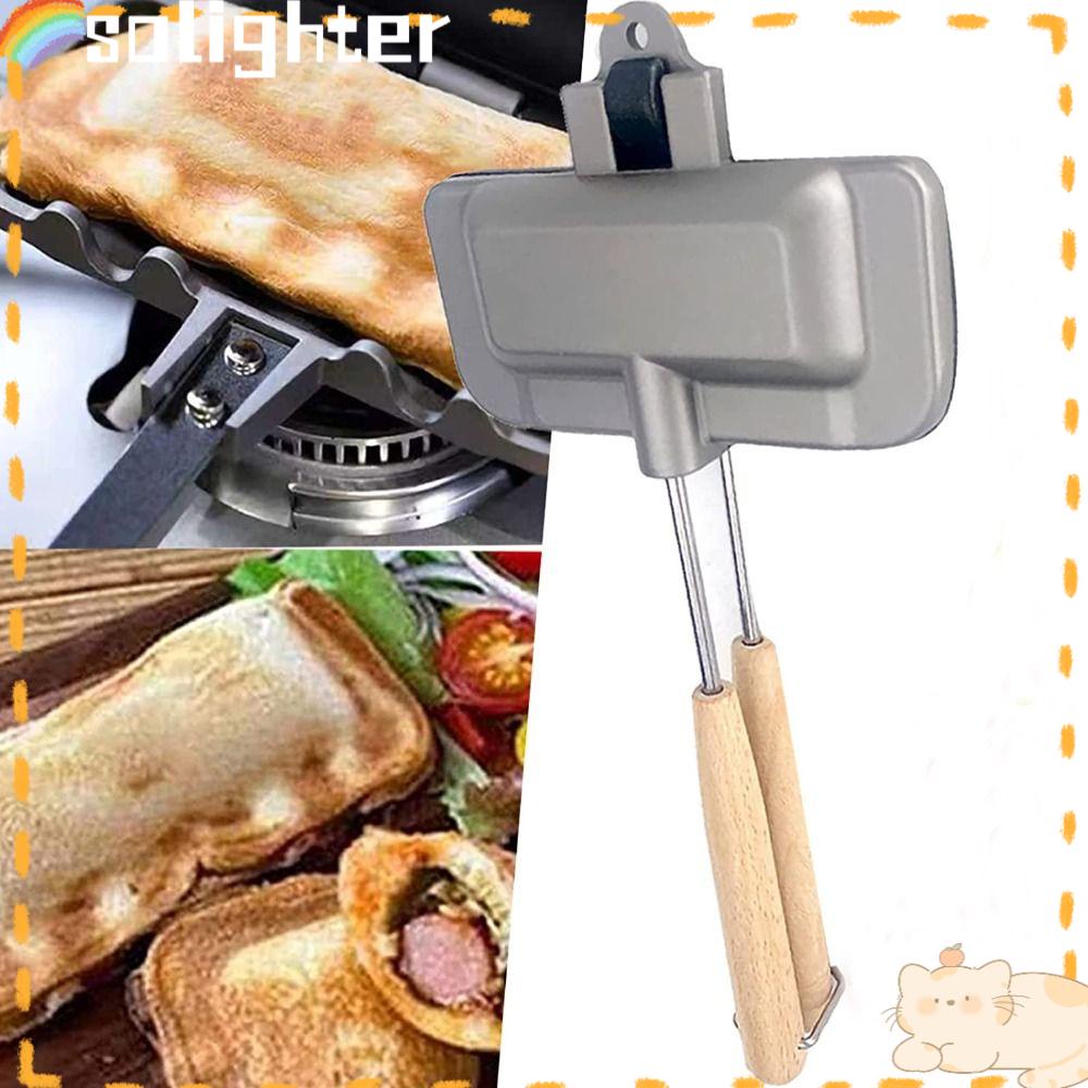 Solighter Sandwich Pan Outdoor Toast Bread Baking Pan Mudah Digunakan Loyang Sandwich