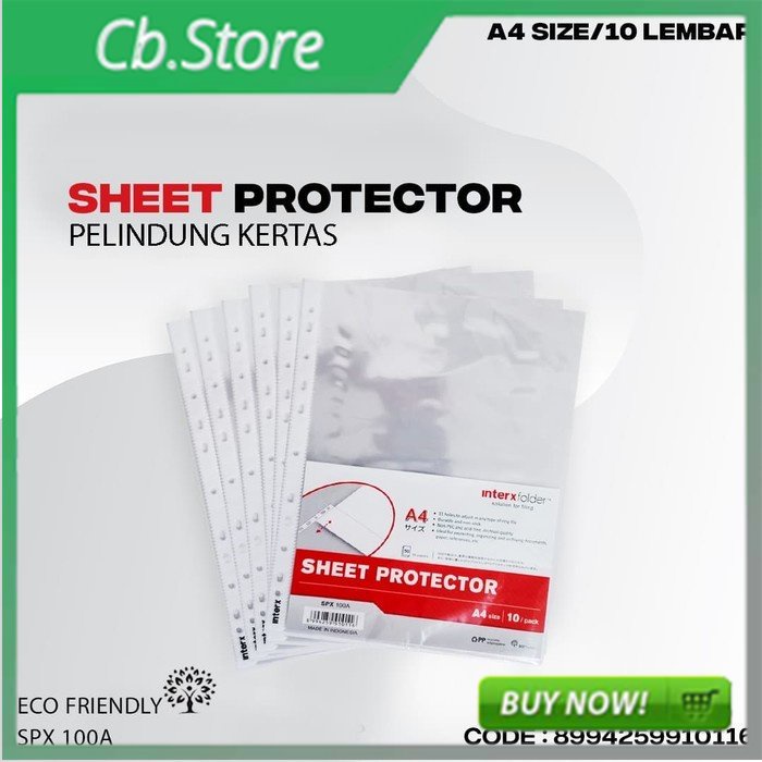 

SHEET PROTECTOR A4 pelindung kertas anti air plastik binder isi 10 Best Seller