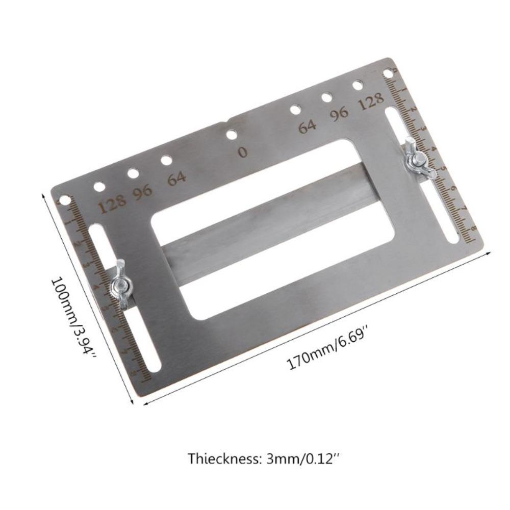 Lanfy Alat Lubang Lemari Punch Sleeve Gauge Posisi Lubang Pitch Woodworking Template Kabinet Jig