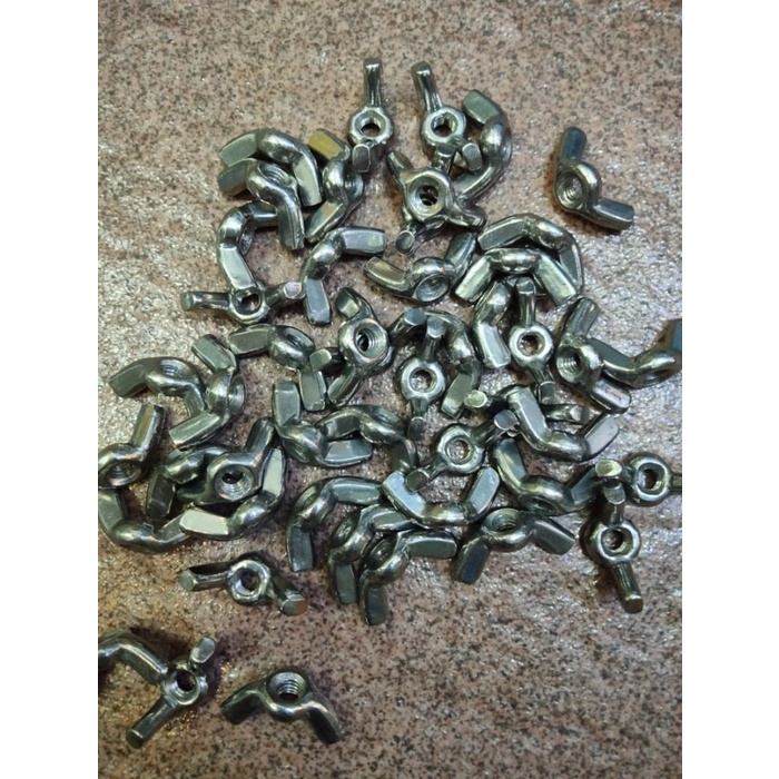 MUR KUPU M4 Wing Nut STAINLESS (harga per biji) mur kuping mur sayap