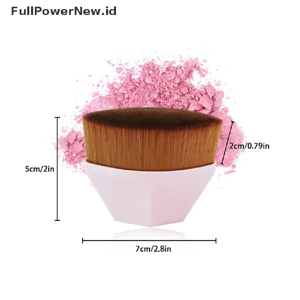 Power Hexagon Belah Ketupat Gagang Pendek Magic Brush Blush BB Cream Foundation Kuas Makeup ID