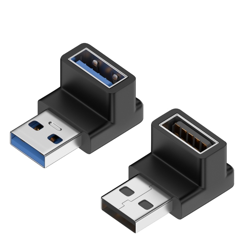 Gro Adapter Ekstensi USB3 0derajat Kanan Atas Bawah Siku Untuk PC