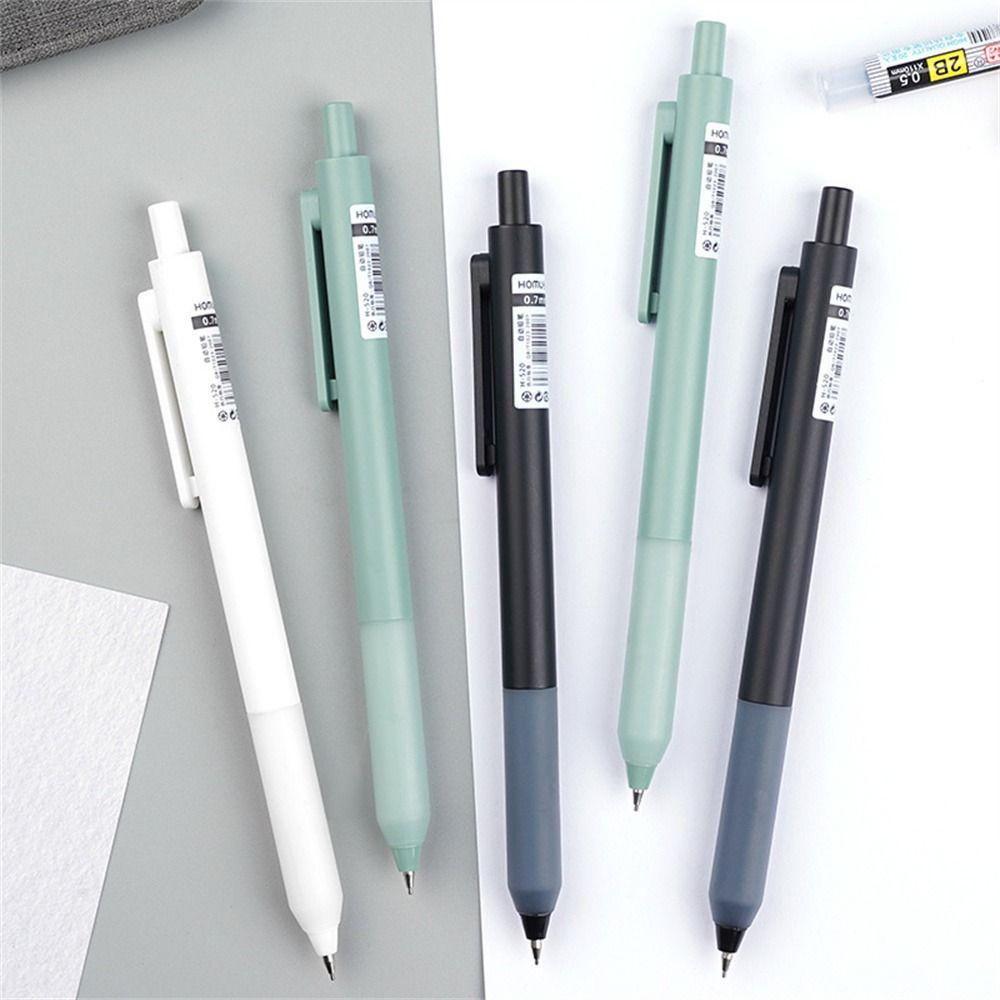 Mxbeauty Alat Tulis Pensil Mekanik Sketsa Gambar Sederhana 0.5mm 0.7mm Pensil Otomatis Siswa