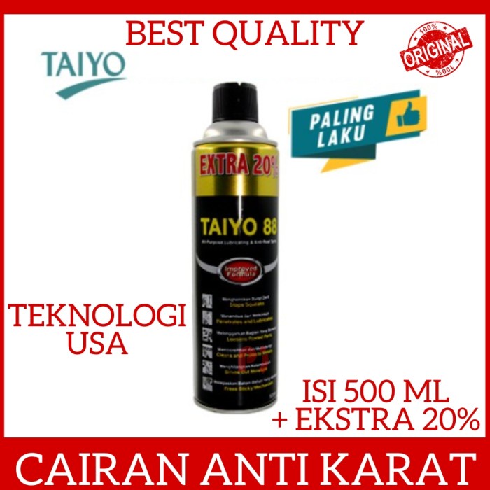 TAIYO 88 Anti Rust Lubricant Spray Isi 600 mL Cairan Oli Anti Karat