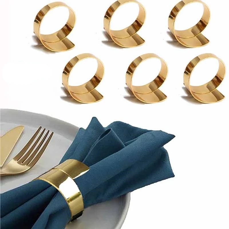 Cincin Serbet Bahan Metal Alloy Untuk Dekorasi Meja Pernikahan/Towel Rings Napkin Holder Dinner Table Decor