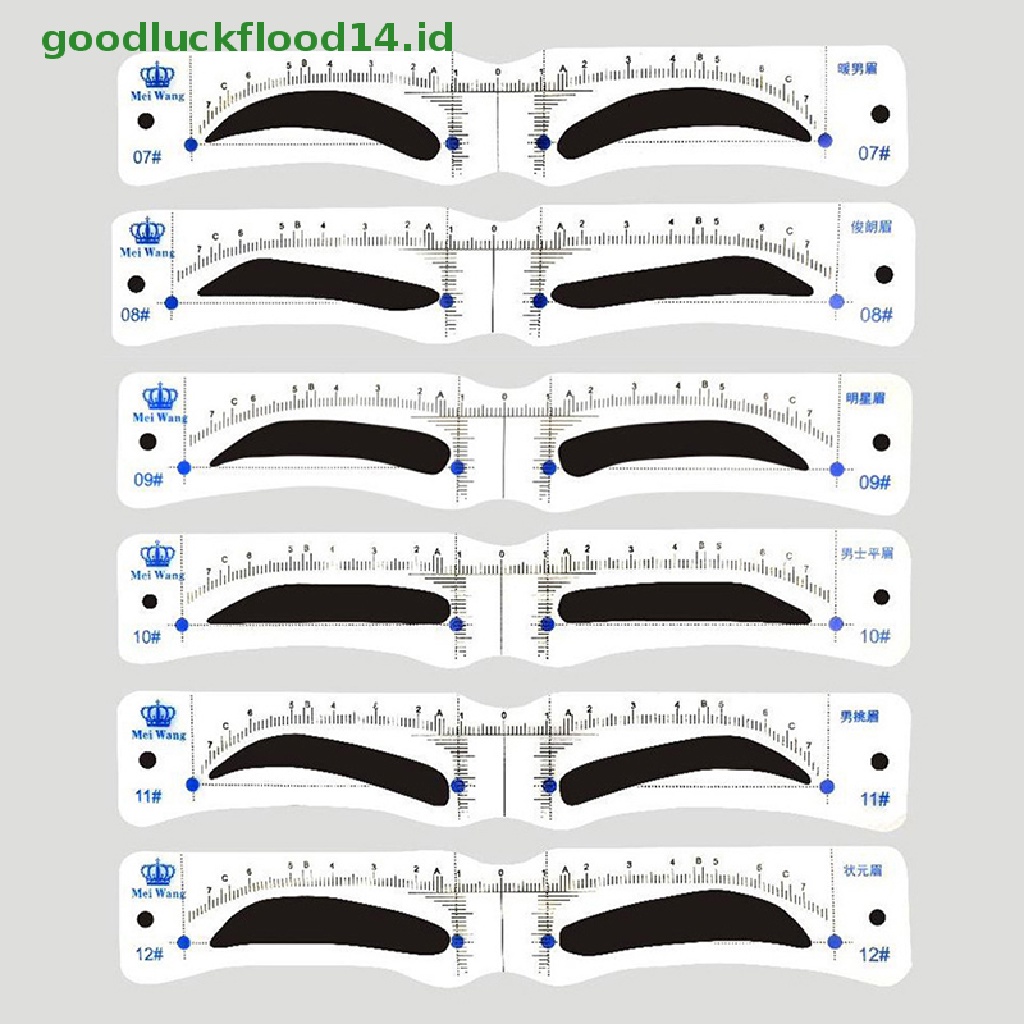 [GOOGFOUR] 12Pcs Styles Eyebrow Shaping Stencils Grooming Shaper Template Makeup Tool [TOP]