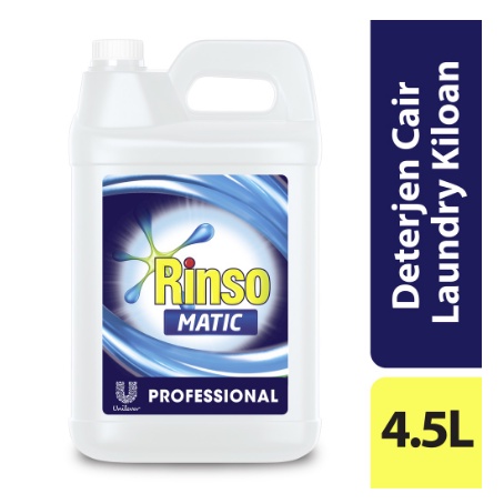 Rinso Matic Professional Cair Jerigen 4,5L Detergent Cair Liquid Deterjen Detergen Cair