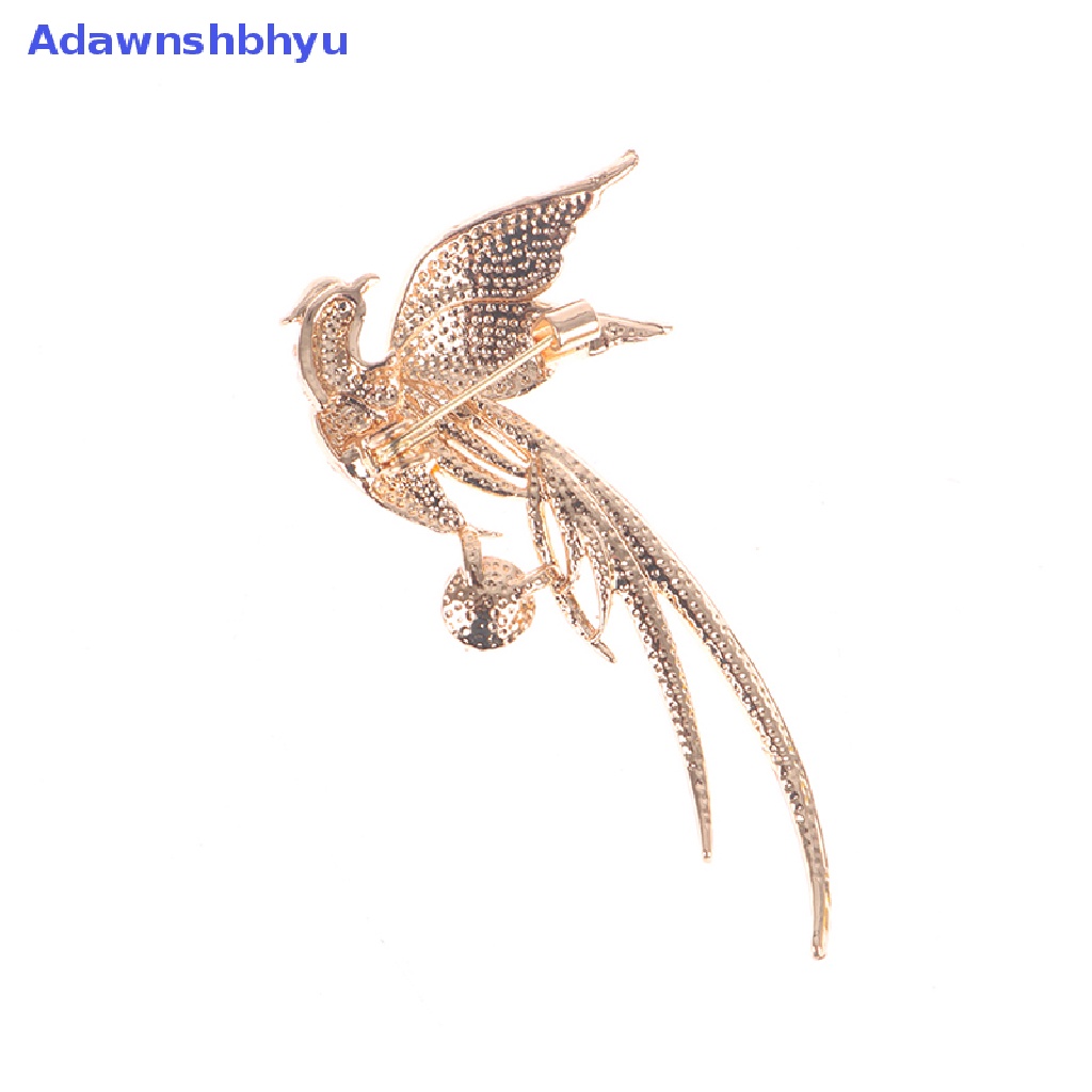 Adhyu Crystal Phoenix Bird Brooches For Women Enamel Flying Beauty Bird Party Office Brooch Pin Gifts Phoenix Oil Dripping Brooch ID