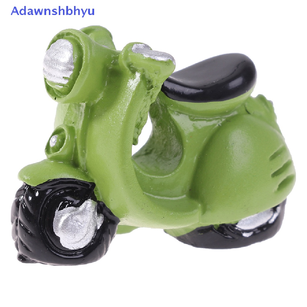 Adhyu 4Pcs Dollhouse Miniature Green Motorcycle Tricycle Model Toy Doll House Ornament ID