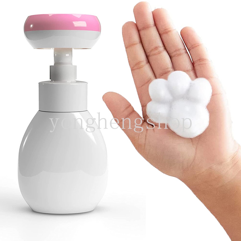 Dispenser Sabun Cair 300ml Tipe Tekan Bentuk Bunga Botol Busa Mousse Hand Sanitizer Foaming Pump Bottle Wadah Isi Ulang Pasokan Kamar Mandi