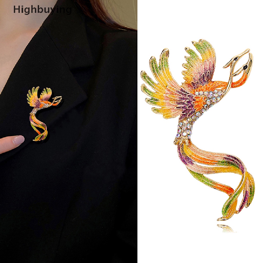 Hbid Fashion Berlian Imitasi Phoenix Bros Untuk Wanita Kerah Mantel Pin Aksesoris Pesta Pernikahan Glory