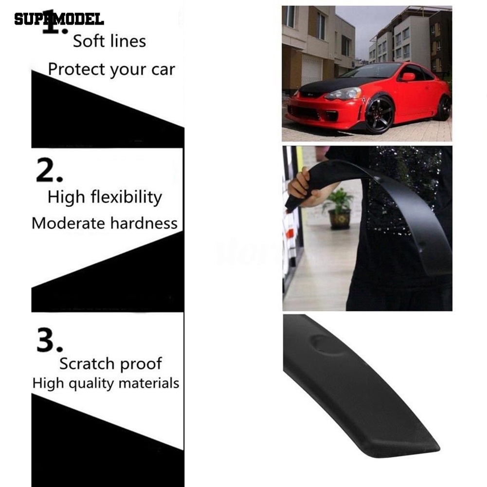 Suppmodel 4Pcs/Set Universal Fleksibel Mobil SUV Off-road Fender Flare Wheel Arch Protector
