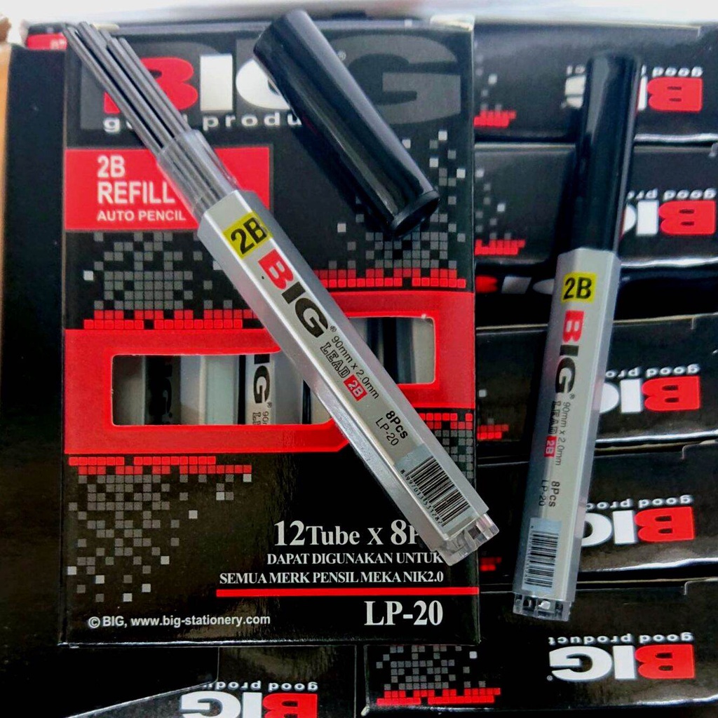 

2B Reffil pensil mekanik 2.0 || 1tube 8 pcs Mantap