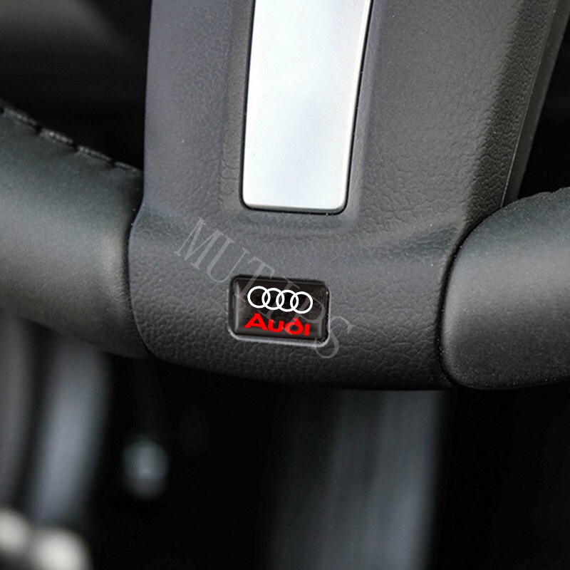 Audi 10Pcs 3D Car Stickers Steering Wheel Door Window Switch Button Badge Decoration Suitable For TT mk2 A5 A3 8l A1 Q5 A4 B7 B8 B5 A6 C7 C6  Q7 Q3 RS3