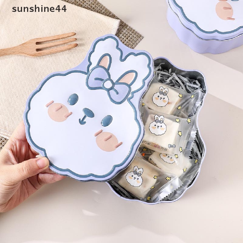 Sunshine Easter Box Candy Tin Tins Boxes Gift Cookie Storage Tinplate Tutup Toples Bunny ID