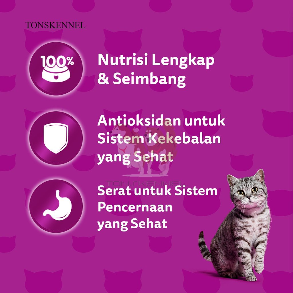 WHISKAS Tasty Mix Makanan Kucing Basah Pouch 70gr 70 gr