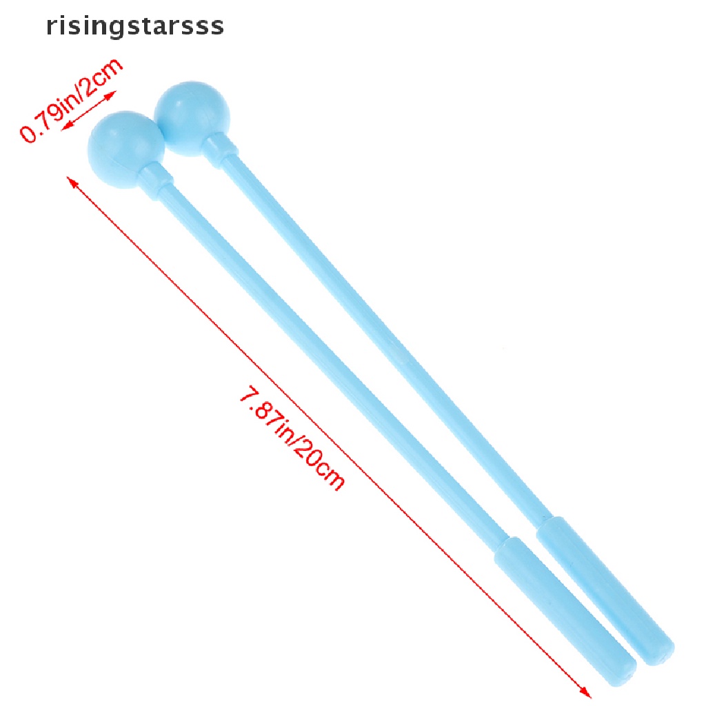 Rsid Span-new 2Pcs Perkusi Drum Stik Palu Instrumen Plastik Mainan Anak Aksesoris Jelly