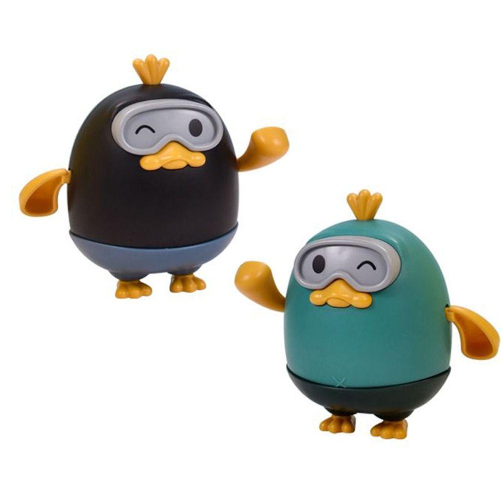 Lanfy Mainan Jarum Jam Penguin Hadiah Ulang Tahun Untuk Anak-Anak Kepiting Luka Bayi Renang Mainan Bayi Mandi Mandi Mencuci Tarik Garis Mainan Bebek Kecil Renang Mandi Permainan