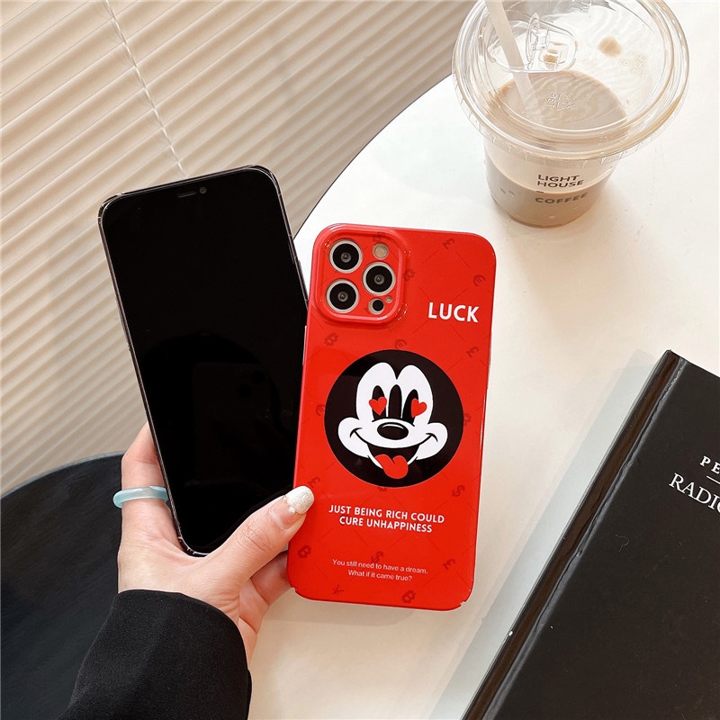 Rich &amp; LUCK casing Ponsel Kompatibel Untuk iphone14 13 12promax 14Pro 13 12 Pro iphone11 hard glaze shockproof anti-grease cover casing