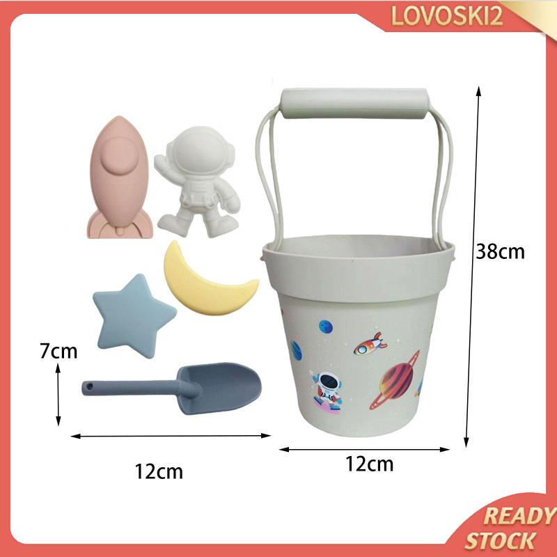 [Lovoski2] 6buah Mainan Sandbox Anak-Anak Indoor Hadiah Bermain Ember Pantai Sekop Alat Set