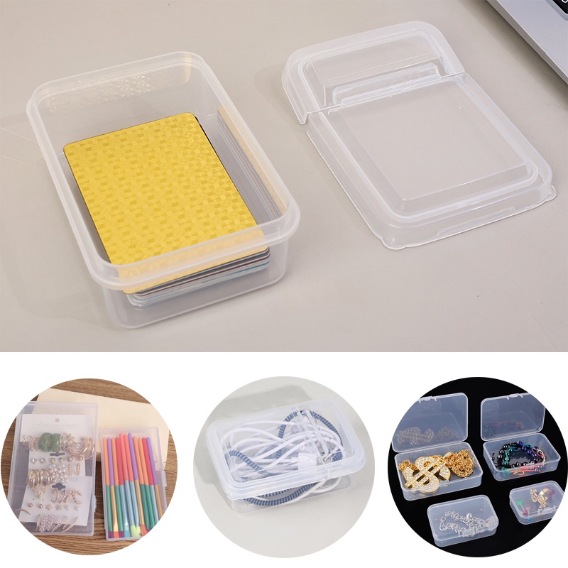 Transparan Clamshell Card Film Goo Card Piece Special Storage box/Keranjang Penyimpanan Brush Makeup Mini/Wadah Finishing Desktop Perhiasan &amp; Alat Tulis &amp; Sundry/Travel Organizer