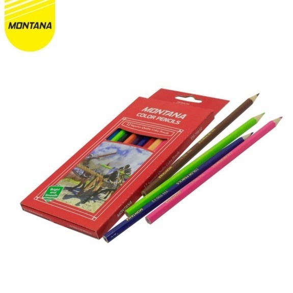 Set Pensil Warna isi 12 Pcs Pensil Warna Colour Pencil / Pensil Warna Besar / 12 Colour Pencil