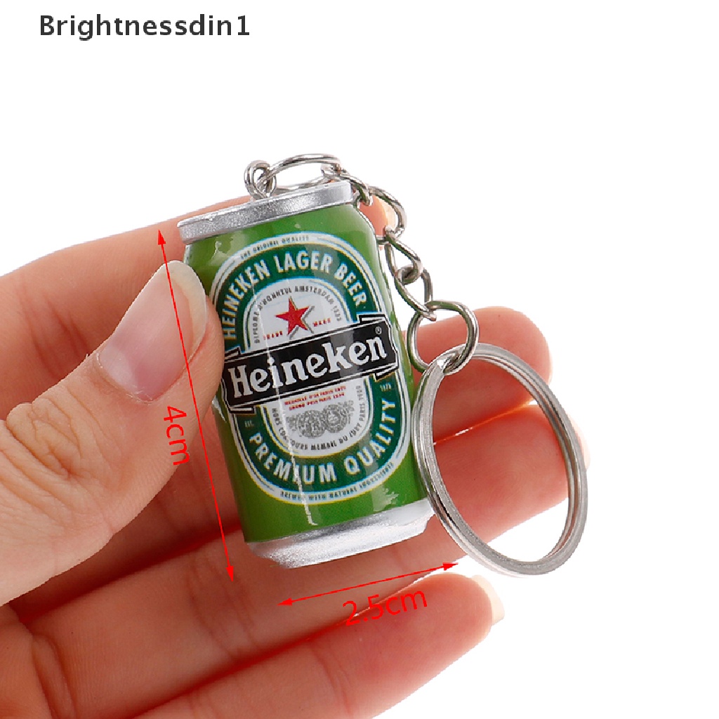 [Brightnessdin1] Simulasi Gantungan Kunci Bir Kaleng Beer Can Keyring Pasangan Keren Ransel Dekorasi Butik