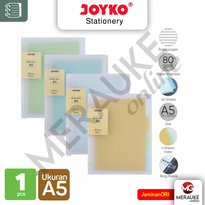 

JOYKO Buku Binder Note Ukuran A5 Transparan A5-TP-P519