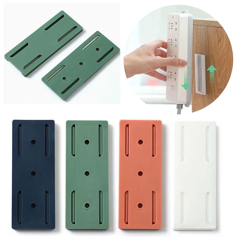 1pc Universal Penahan Papan Soket Bebas Pukulan Yang Dipasang Di Dinding/Rumah Tangga Self-Adhesive Socket Fixer Bracket Organizer