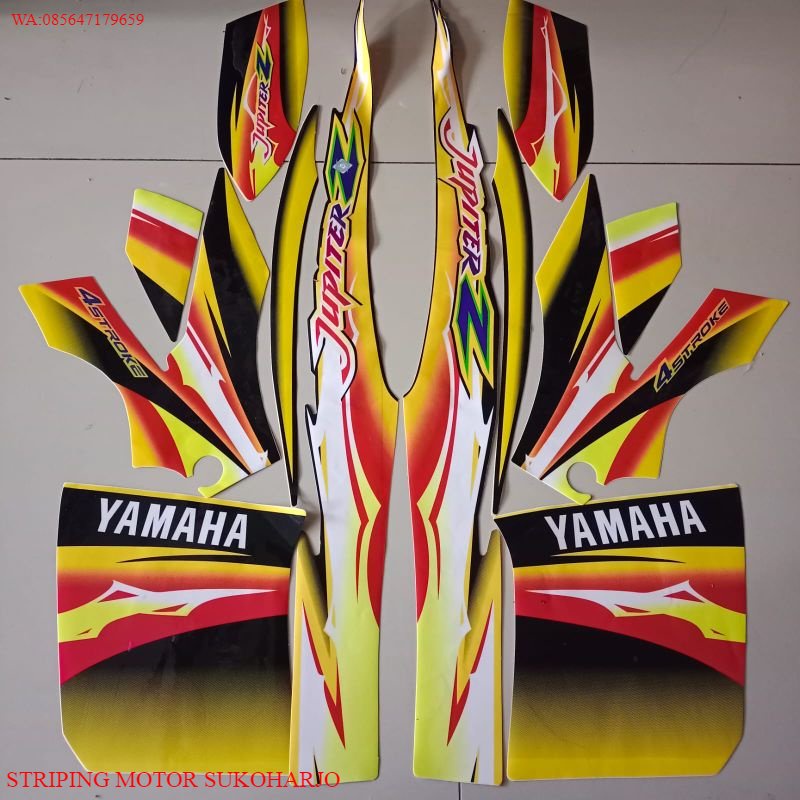 (ORI) striping yamaha jupiter z kuning 2004 list body standar KUALITAS ORIGINAL MURAH