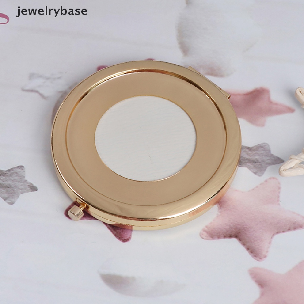 [jewelrybase] Vintage alloy compact pocket mirror folded makeup Cermin Kosmetik Pembesar Butik