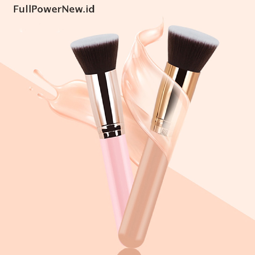 Power 1PC Kuas Makeup Flat Top Kabuki Foundation Brush Alat Kecantikan Kuas Wajah ID