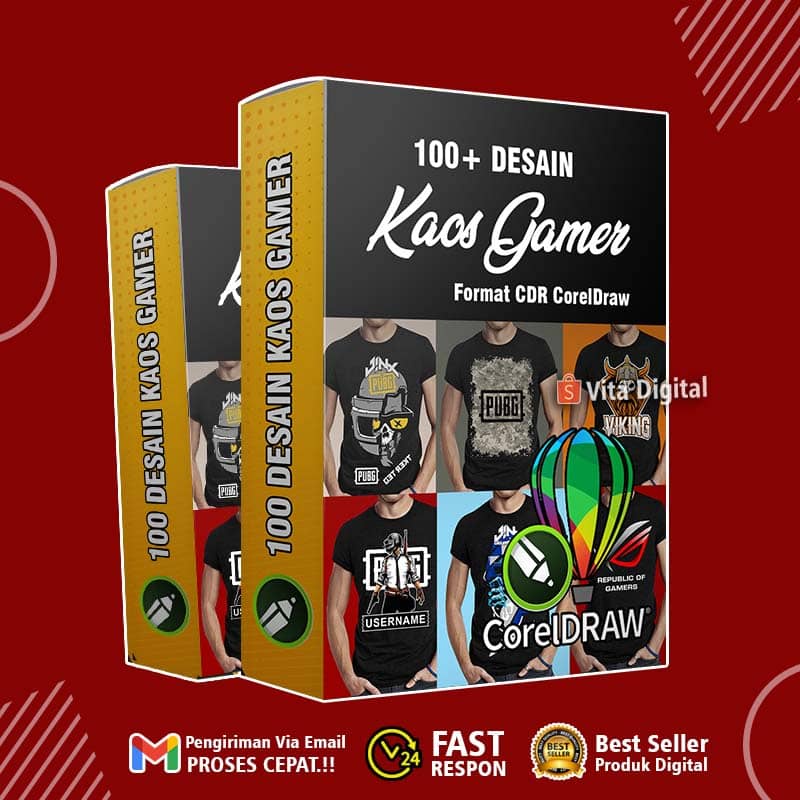 100 Desain Kaos Gamer Pilihan - Photoshop &amp; Coreldraw