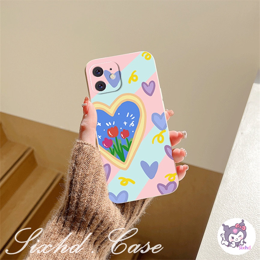 Warna Bunga Cinta Fashion Untuk Infinix Hot 20s 20 12i Note 10Pro Hot 10 Lite 12 11 10 9 Bermain Cerdas6 Plus5 2020 Silicon Anti Drope Phone Case Tepi Lurus Lembut TPU Cover