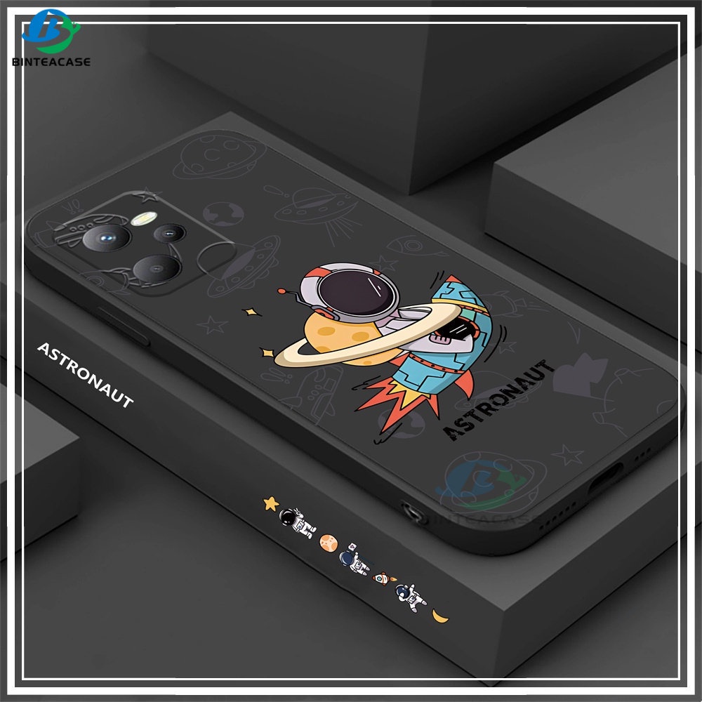 Casing hp Realme C35 C33 C31 C30 C21Y C25Y C21 RealmeC11 C25 C15 C12 C3 C2 Realme 8i 8 Pro 5 5i 6i C17 Astronot Planet Kapal Silikon Lembut Case Binteacase