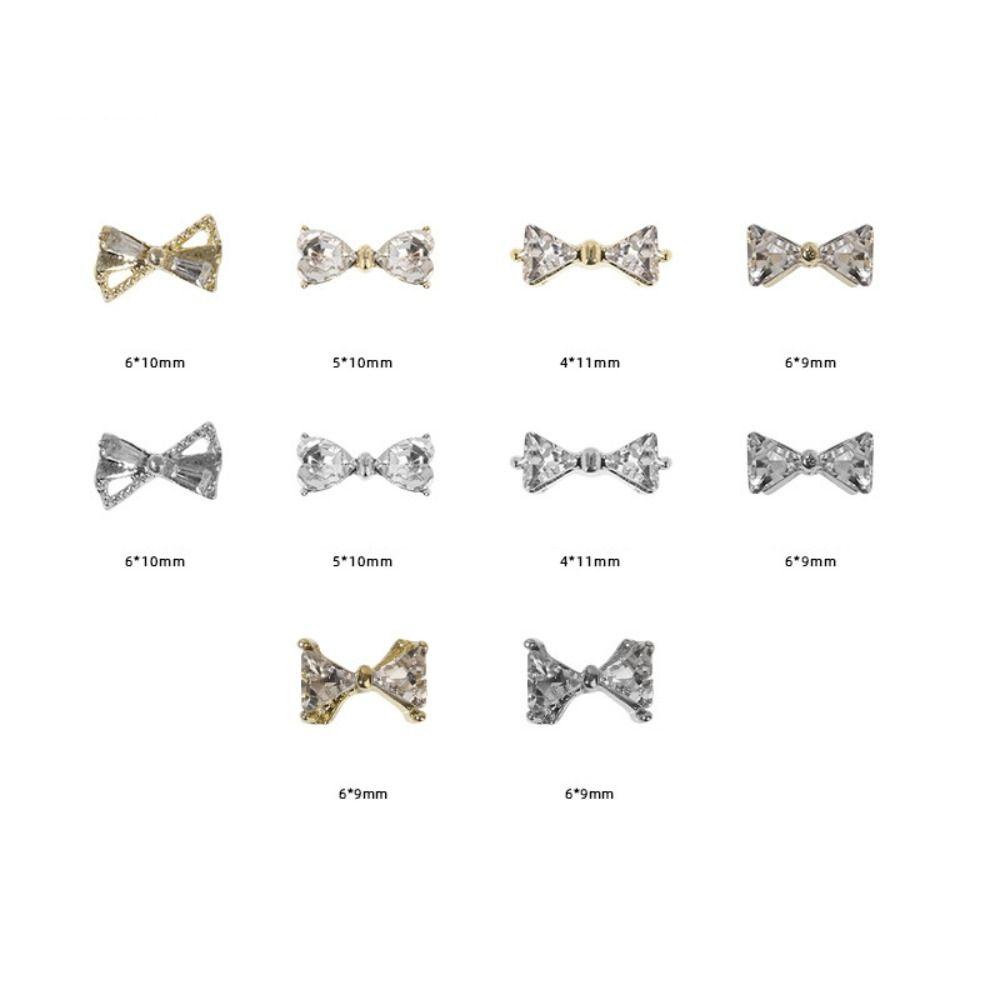 Mxbeauty Pesona Kuku 3D Mewah Alloy Zirkon Nail Art Dekorasi