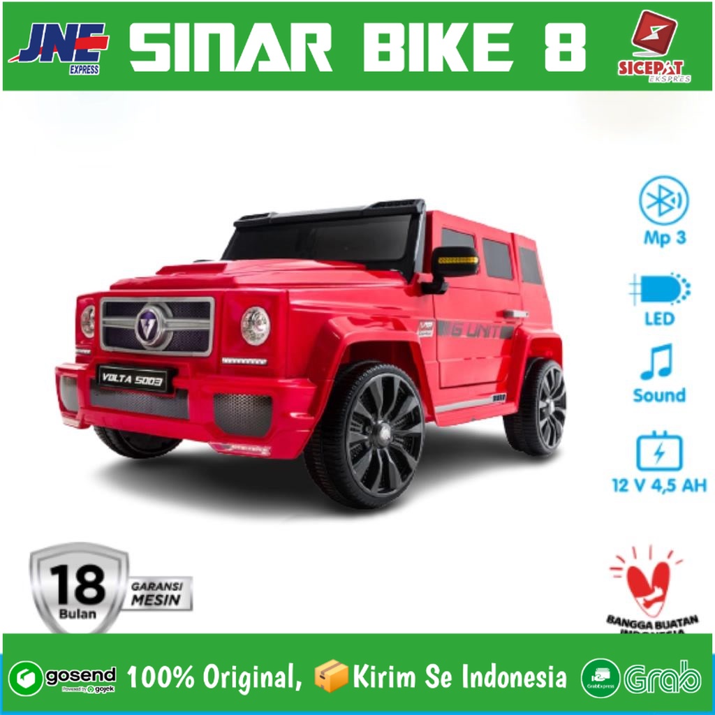 Mainan Anak Mobilan Aki Jeep - Volta 5003 G-unit