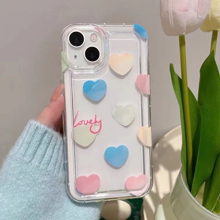 IPHONE Cinta Lembut Casing Ponsel Kompatibel Untuk Iphone14 13 11 12 Pro XS Max X Xr7 +8 Plus Casing Transparan TPU Silikon Shockproof Cover